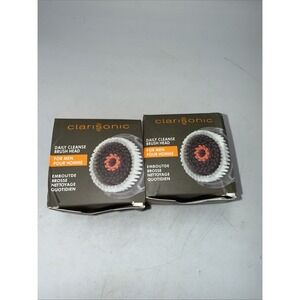 Clarisonic Men's Facial Daily Cleanse/Alpha Fit Brush Head - NIB - Twin Pack!!!